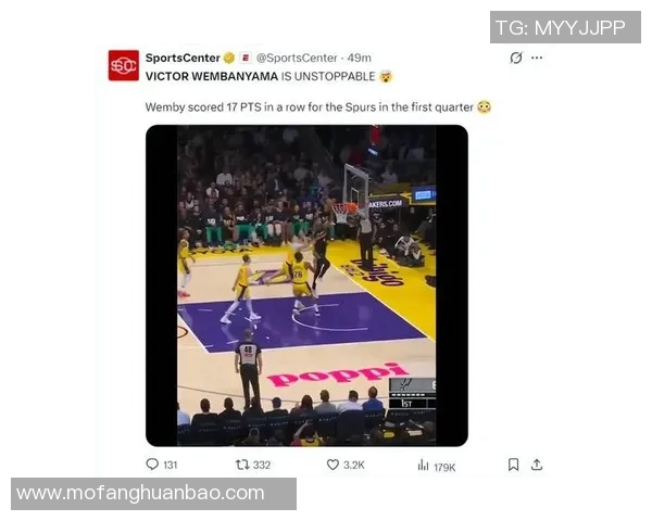 少打1236场！文班生涯第6次砍下40+，就此超越邓肯的5次